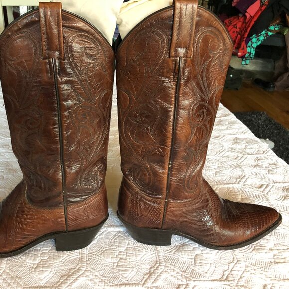 Dan Post Cowboy Boots, Lizard, Size 7M - Picture 7 of 8